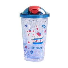TEMSON Double Wall Cartoon Printed Sipper with Straw