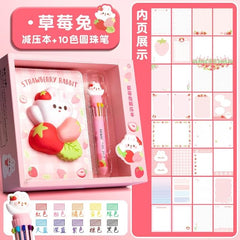 Squishy Notebook Set with a 10-Color Pen