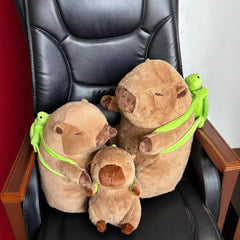 35 CM CAPYBARA WITH TURTLE PLUSH TOY
