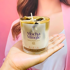 Coffee Scented Candle - Mocha Mingle Brown Coffee Soy Wax Candle