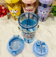 Kawaii Animal Dual Sipper Bottle