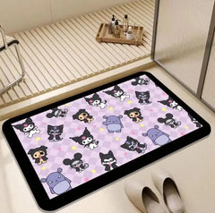 Kuromi Cartoon Door Mat - Rectangle Shaped