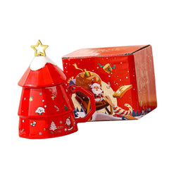 Christmas Tree Star Coffee Mug | Ceramic Cup | Christmas Tree Cup