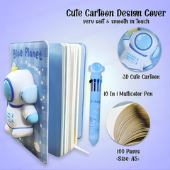 Squishy Notebook Set with a 10-Color Pen