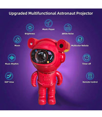 Astronaut Galaxy Projector Night Light, 360° Rotating Nebula Star Projector with Remote Control, Timer and Adjustable Head, LED Space Lamp with Built-in Speaker for Kids' Bedroom, Gaming Room
