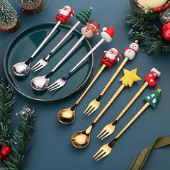 Christmas Cutlery Kits Christmas Spoons Forks Set for Party Wedding Restaurant Style C|Home & Garden | Kitchen, Dining & Bar | Flatware, & Cutlery