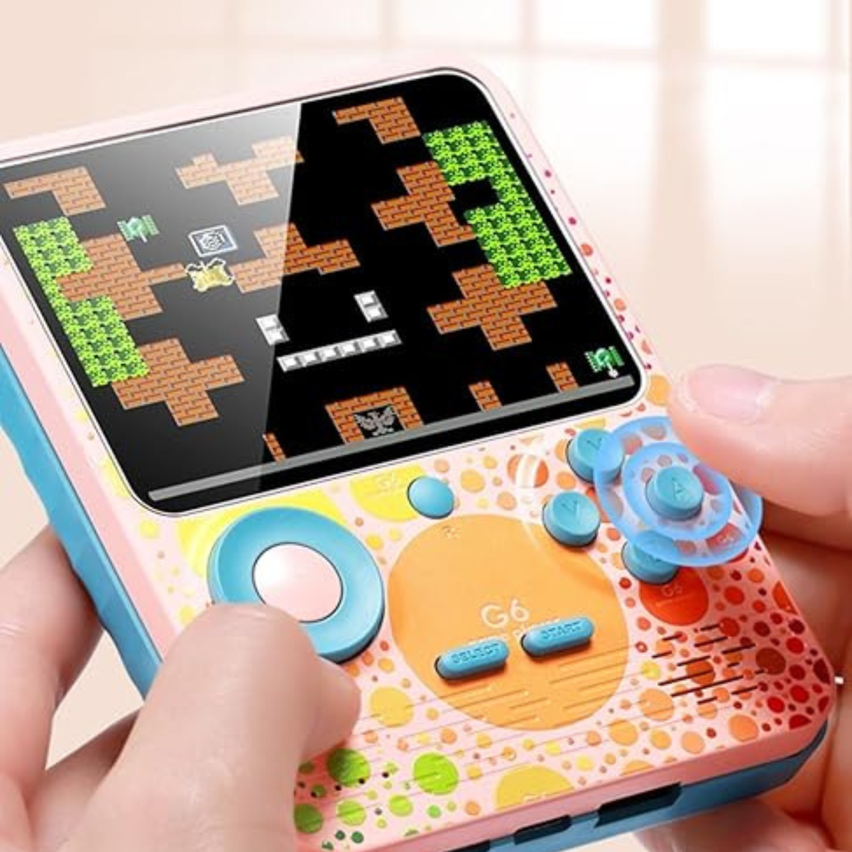 G6 Video Game for Kids and Adults 666 Blue in 1 Retro Game Box with 3.5 in Display & A Power Bank Feature of 6000 mah Battery for 2 Player, Can Play On TV, Games Like Contra, Tank Etc.