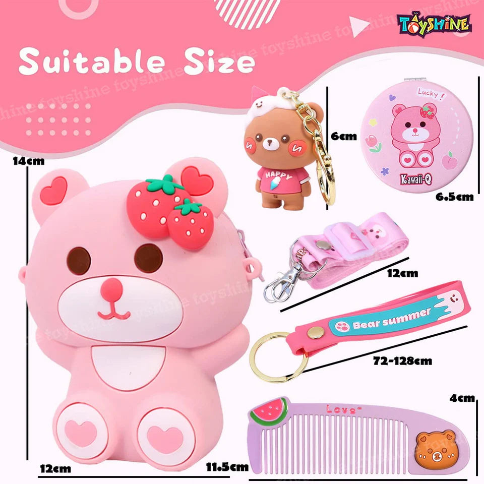 Strawberry Bear Mini Sling Bag