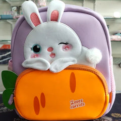 Carrot Bunny Rabbit Design Backpack for Kids