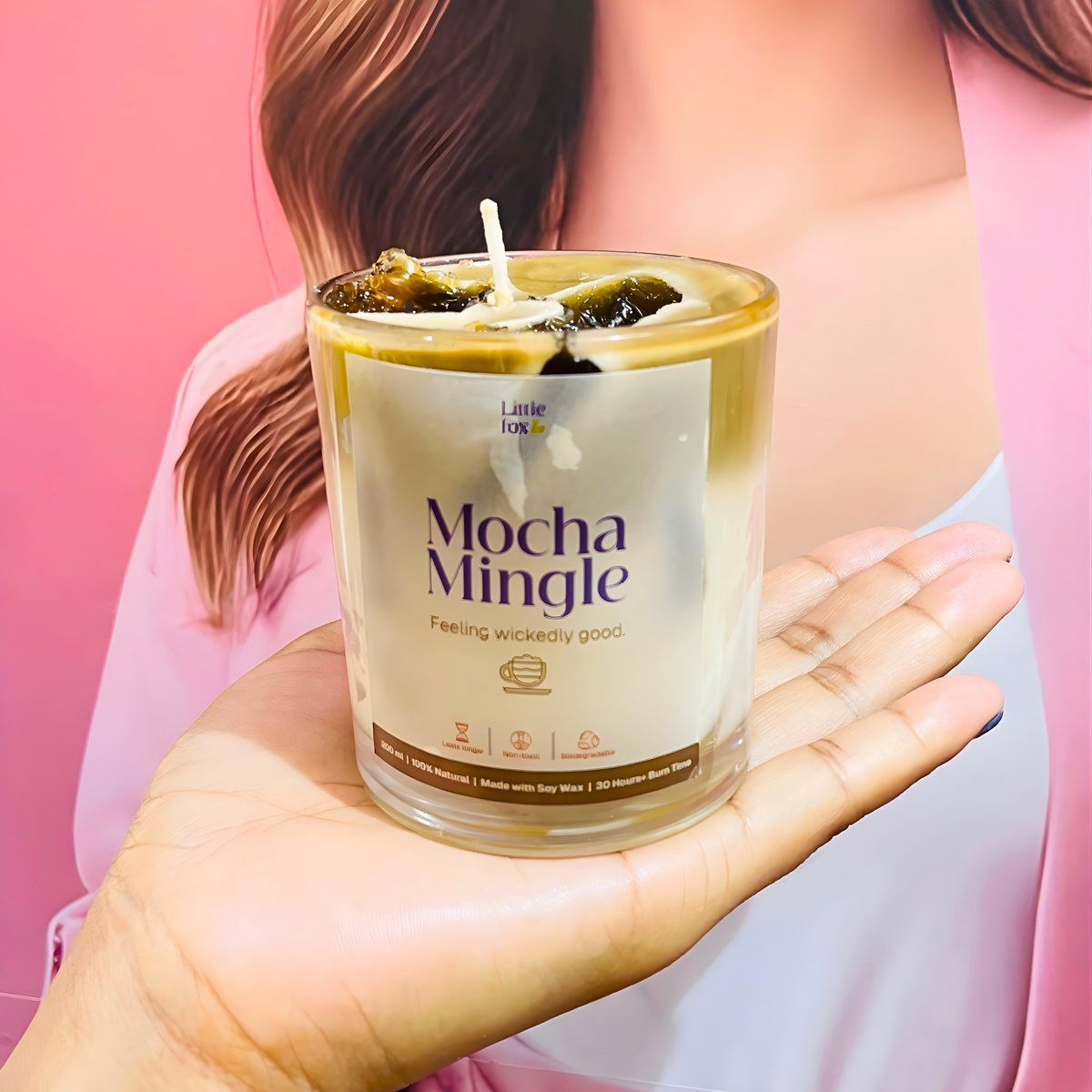 Coffee Scented Candle - Mocha Mingle Brown Coffee Soy Wax Candle