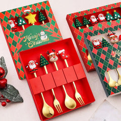 Christmas Cutlery Kits Christmas Spoons Forks Set for Party Wedding Restaurant Style C|Home & Garden | Kitchen, Dining & Bar | Flatware, & Cutlery