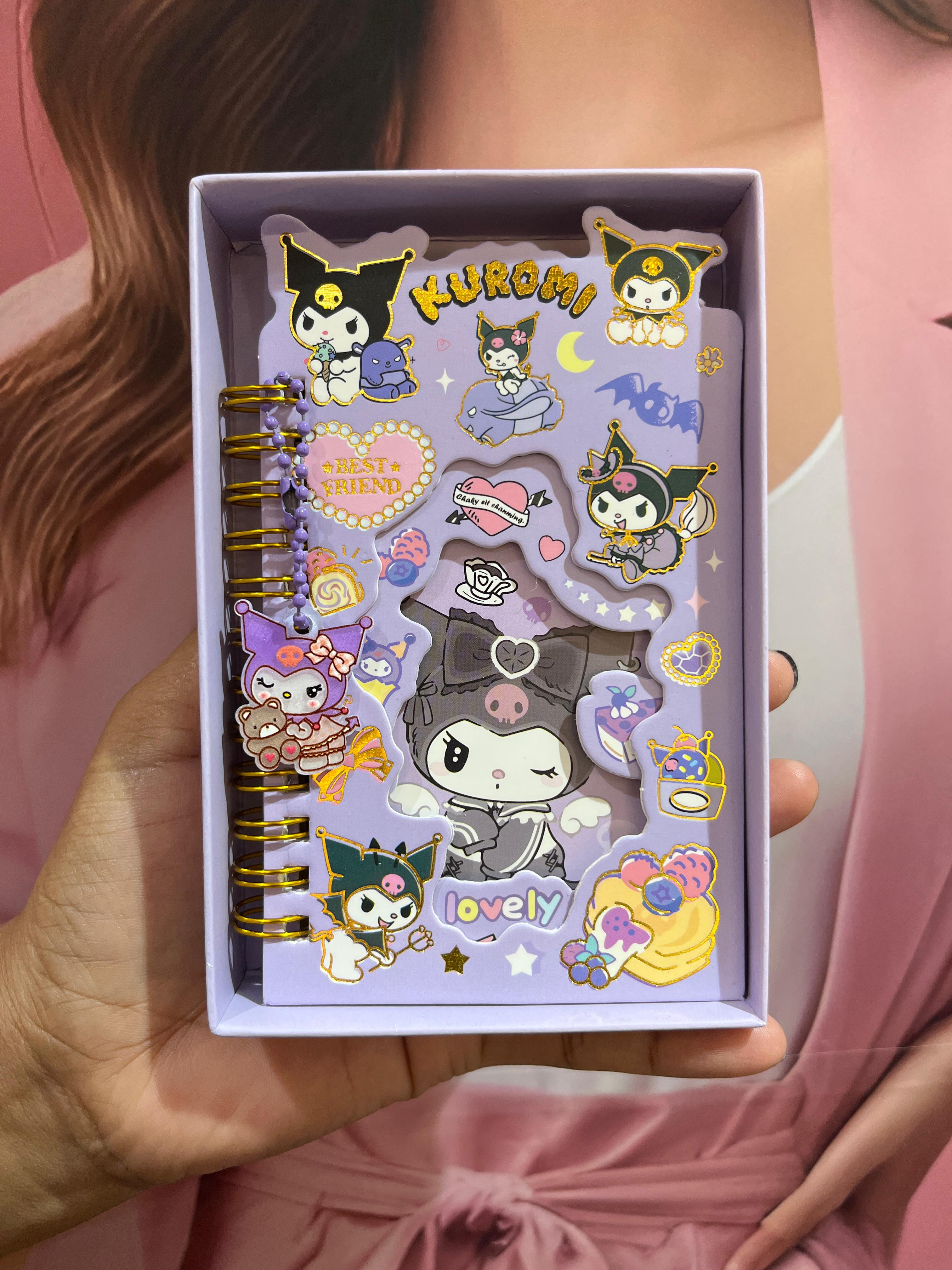 Sanrio Cute Cartoon Girl Heart Coil Notebook – High-Value Portable Pendant Small Notebook for Students – Creative & Stylish Mini Notebook with Pendant