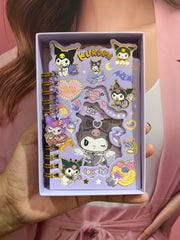 Sanrio Cute Cartoon Girl Heart Coil Notebook – High-Value Portable Pendant Small Notebook for Students – Creative & Stylish Mini Notebook with Pendant