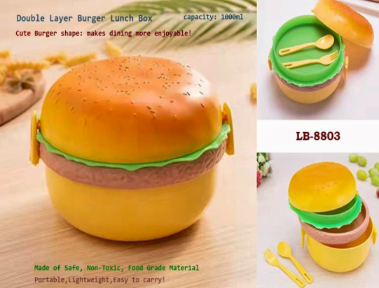 Double Layer Burger Lunch Box