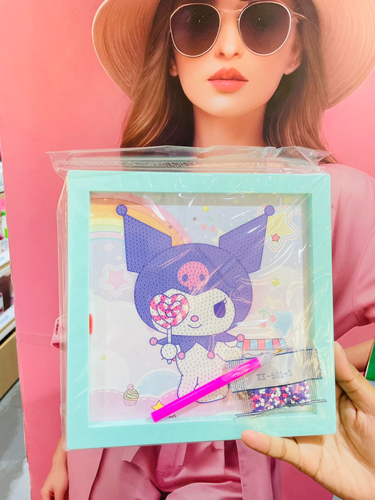 New 20x20 Cartoon Photo Frame Diamond Painting Kit – DIY Handmade Diamond Sticker Material Package for Kids – Perfect Gift Idea