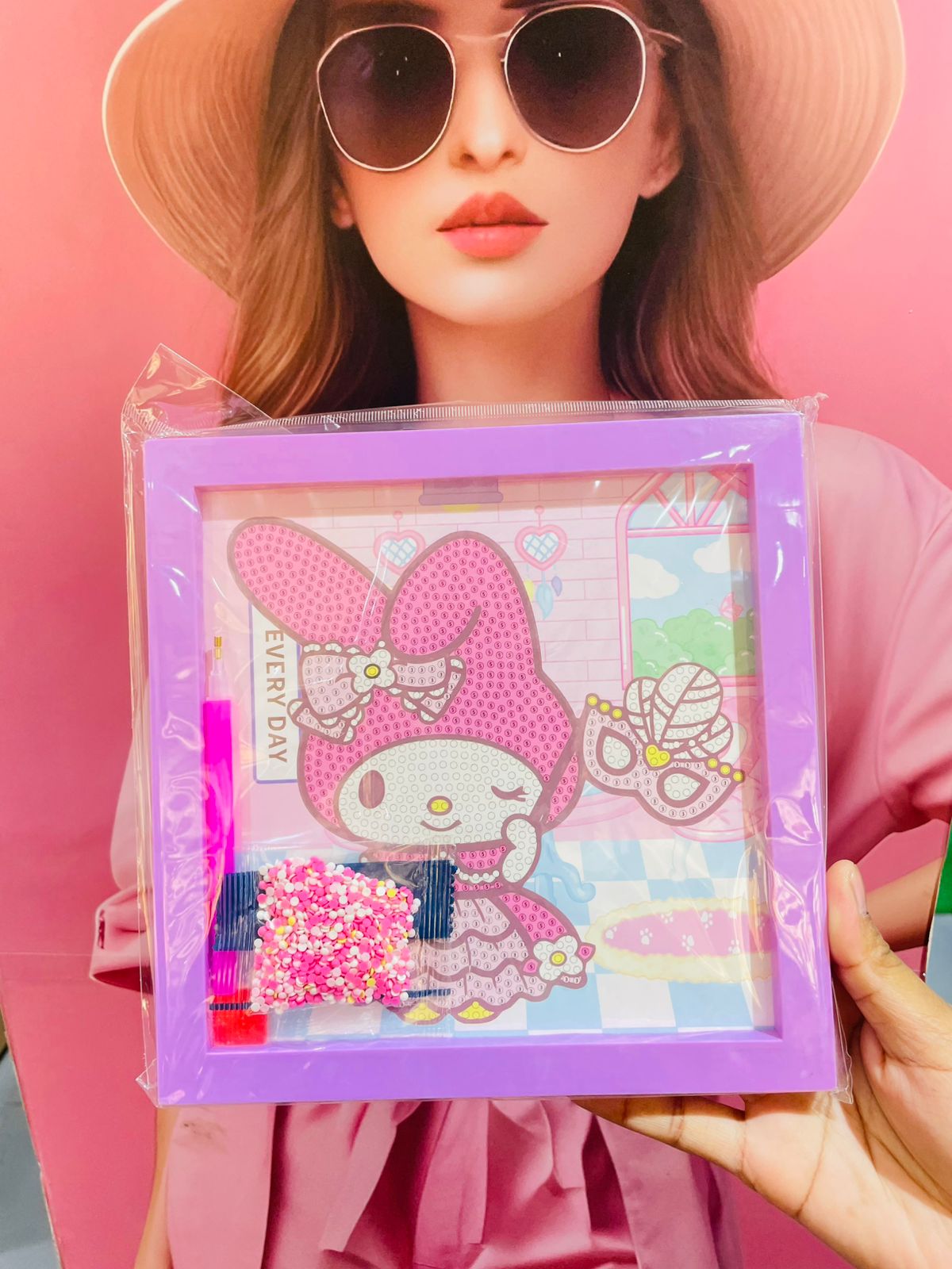New 20x20 Cartoon Photo Frame Diamond Painting Kit – DIY Handmade Diamond Sticker Material Package for Kids – Perfect Gift Idea